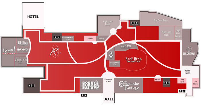 encore casino floor map